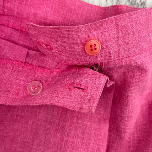 Vintage David Smith Pink Super High Rise Preppy Basic Bright Casual 8" Shorts 8 - Picture 6 of 11